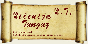 Milenija Tunguz vizit kartica